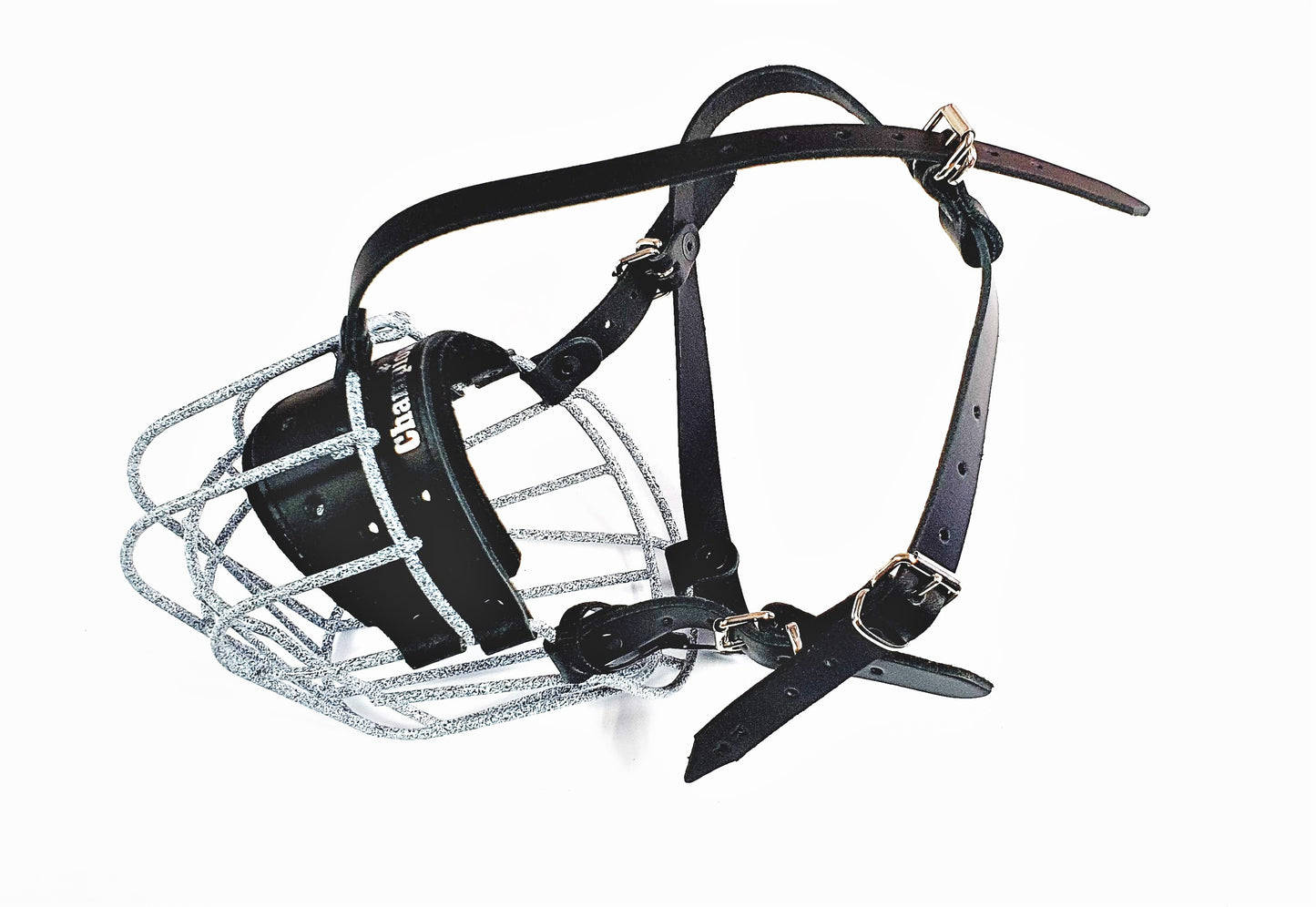 Spotted Rubber Basket Metal Muzzle