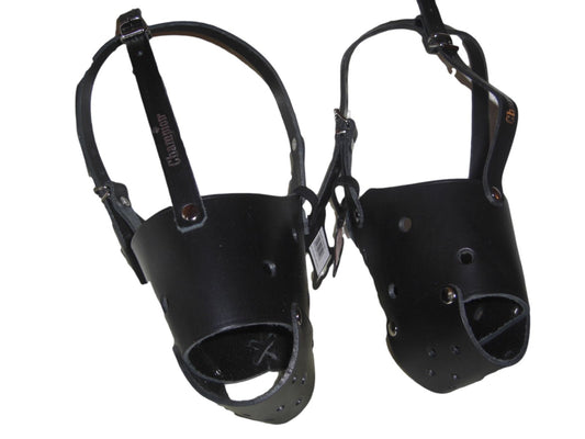 leather dog muzzle