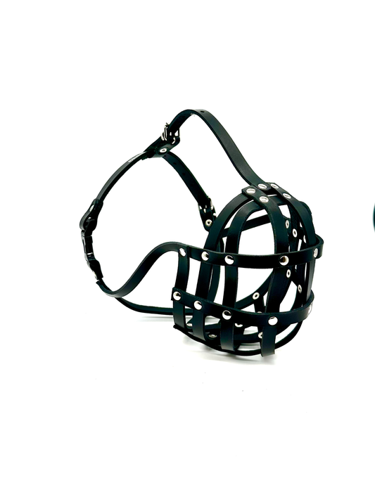leather dog muzzle