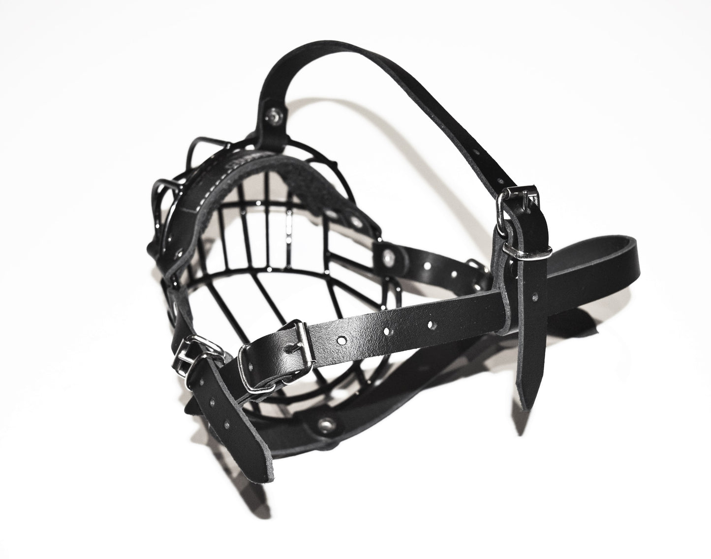 Black Leather Metal Muzzle