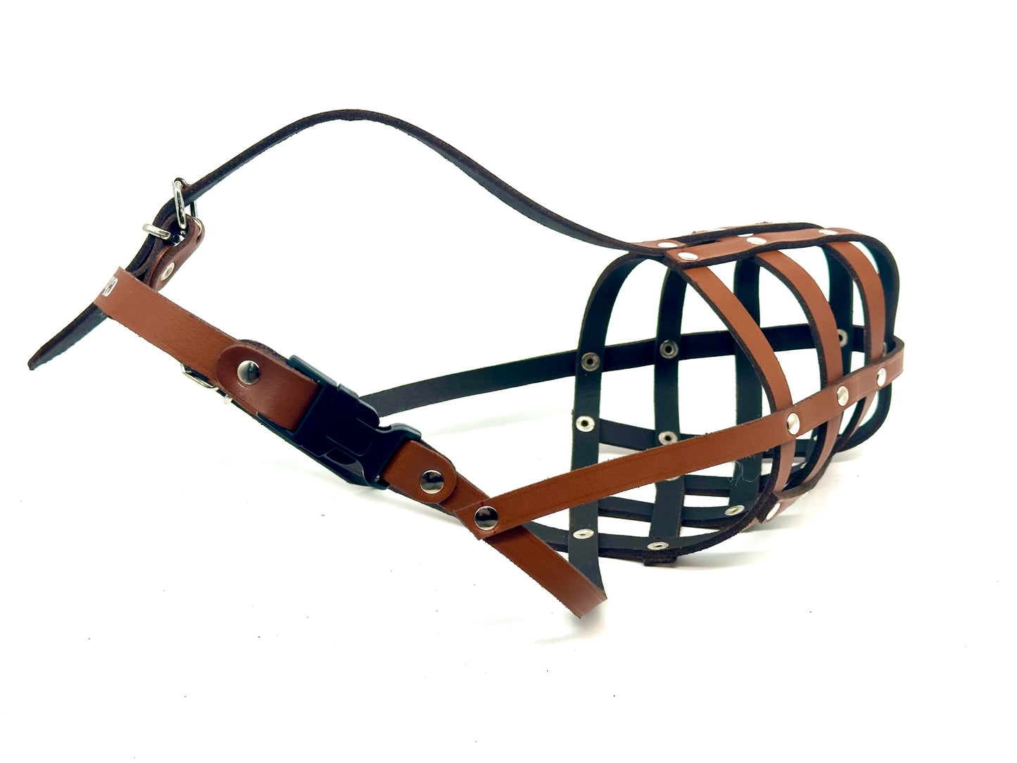 leather dog muzzle