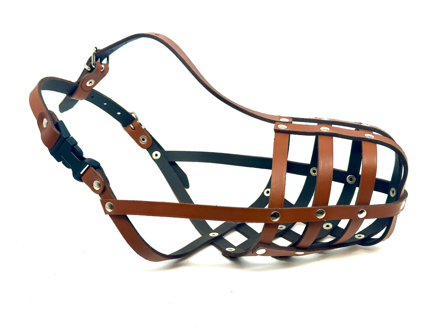 leather dog muzzle