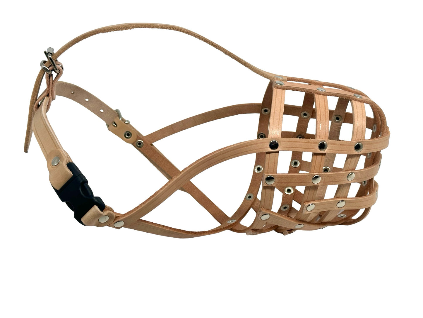 leather dog muzzle