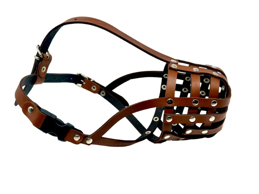 leather dog muzzle