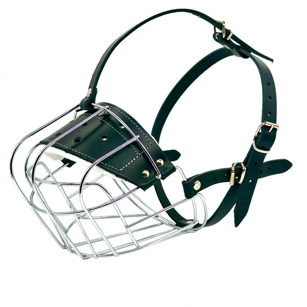 Black Leather Metal Muzzle
