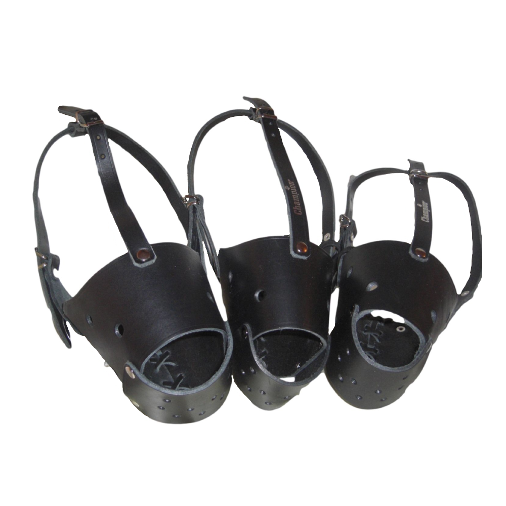 leather dog muzzle