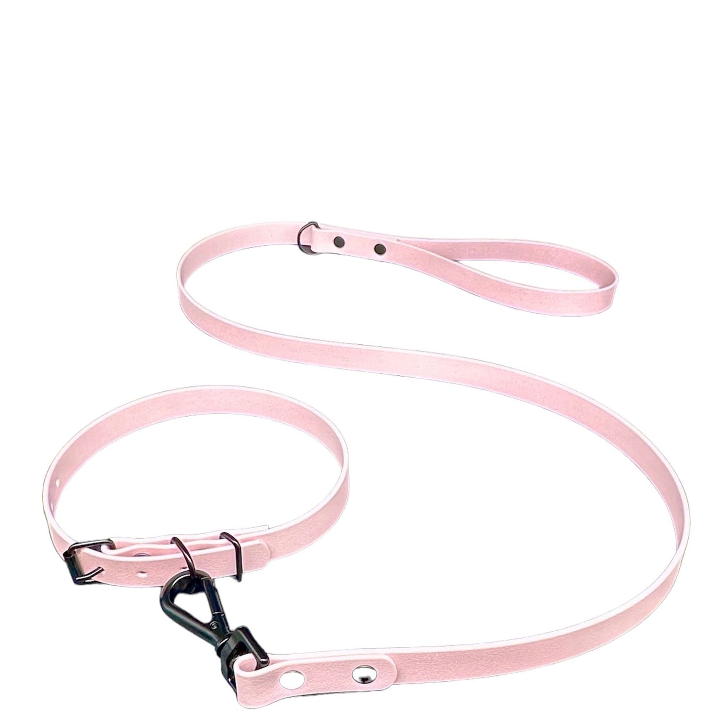 Light Pink collar and lead set