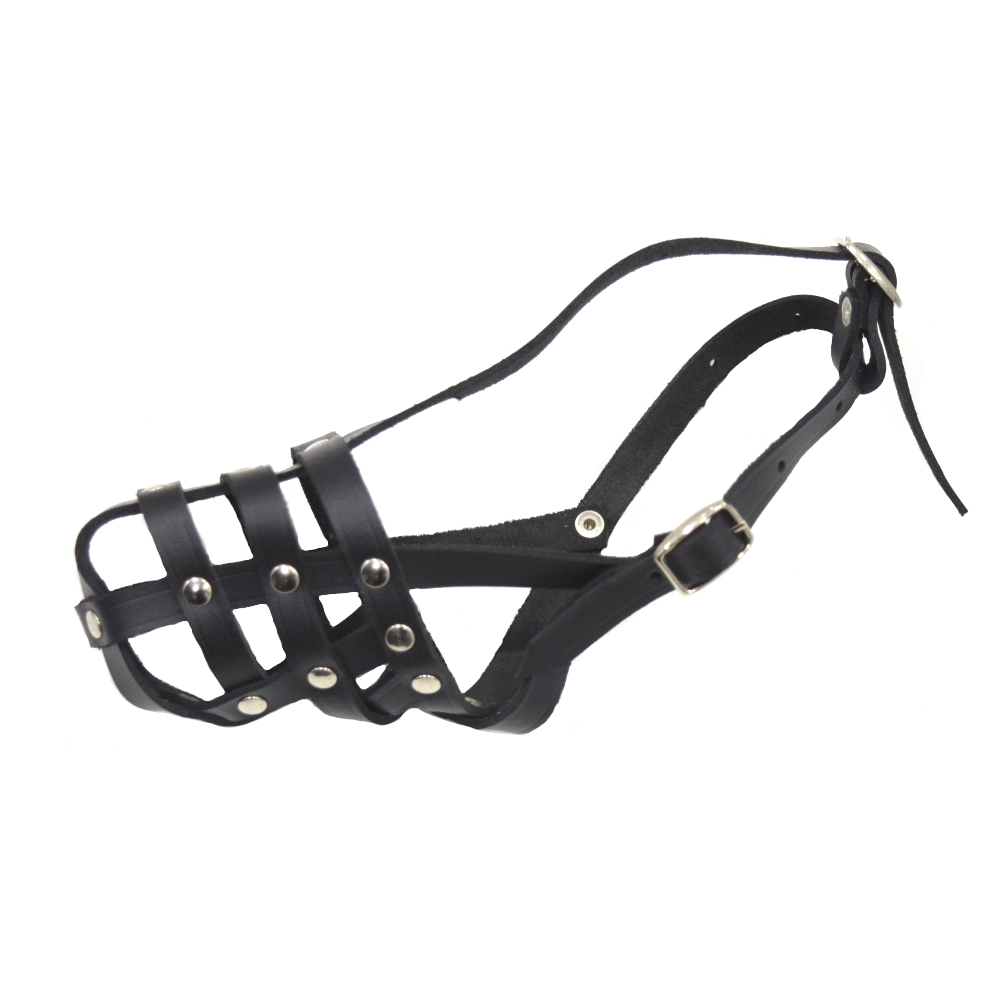 leather dog muzzle