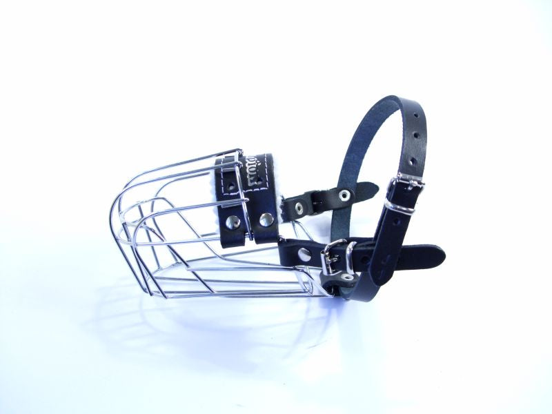 Black Leather Metal Muzzle