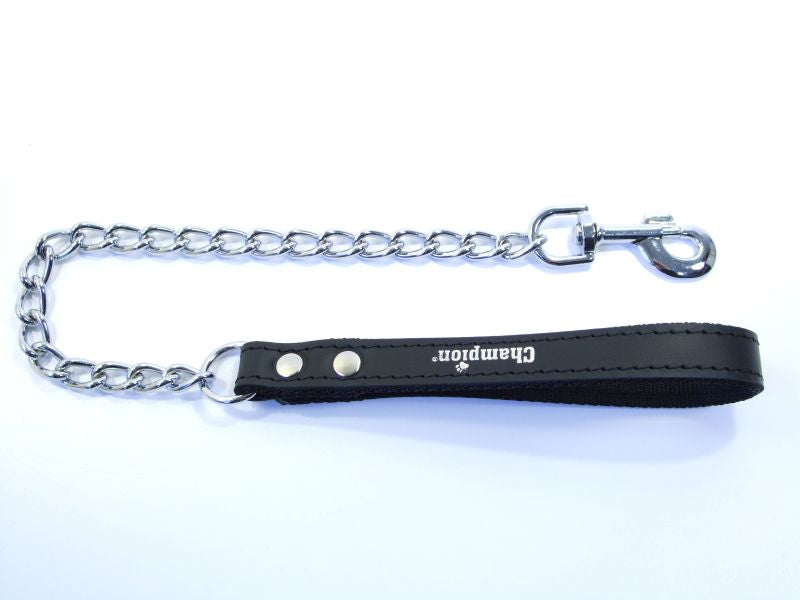 Leather & Metal Dog Lead | Strong Metal Dog Leash for Close Work and Behaviour Training