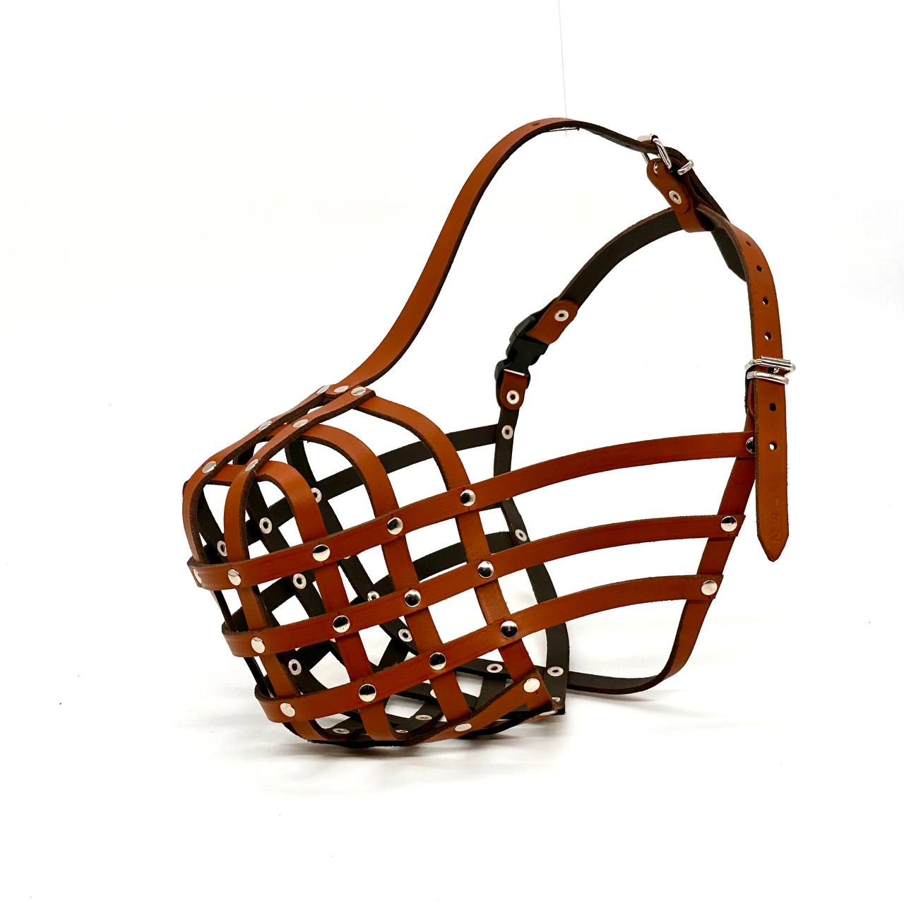 leather dog muzzle