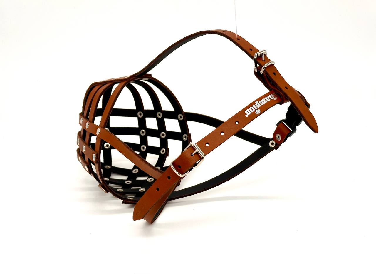 leather dog muzzle
