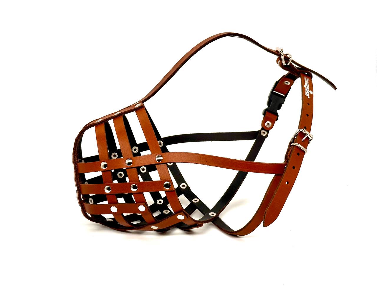 leather dog muzzle