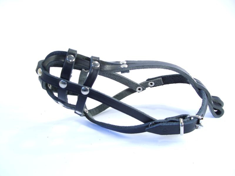 leather dog muzzle