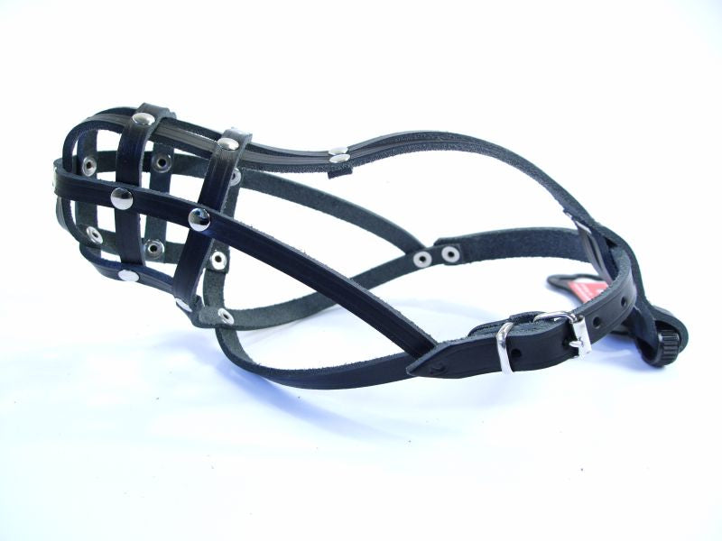leather dog muzzle