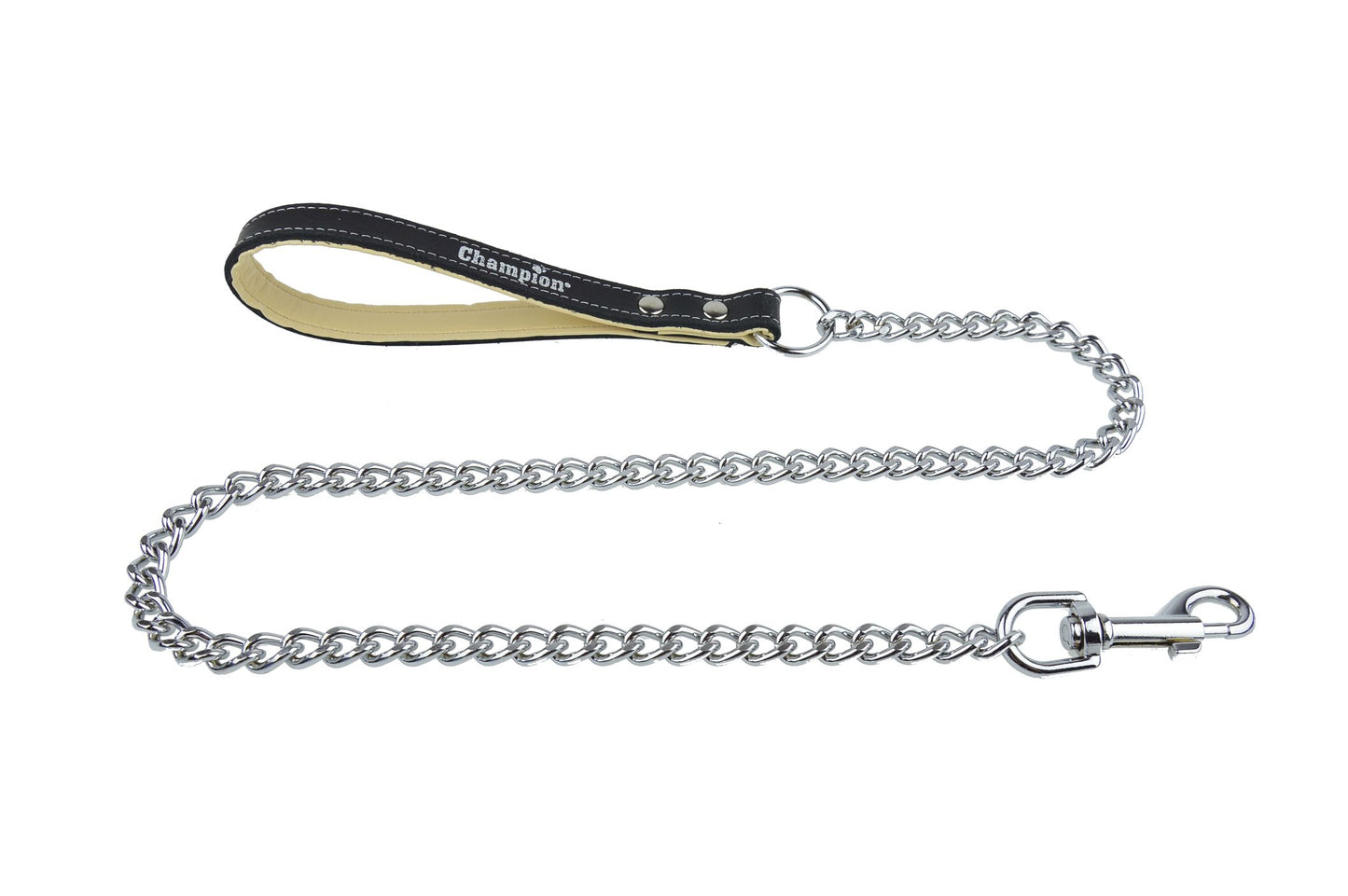 Leather & Metal Dog Lead | Strong Metal Dog Leash for Close Work and Behaviour Training