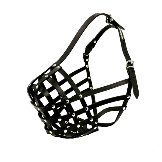 leather dog muzzle