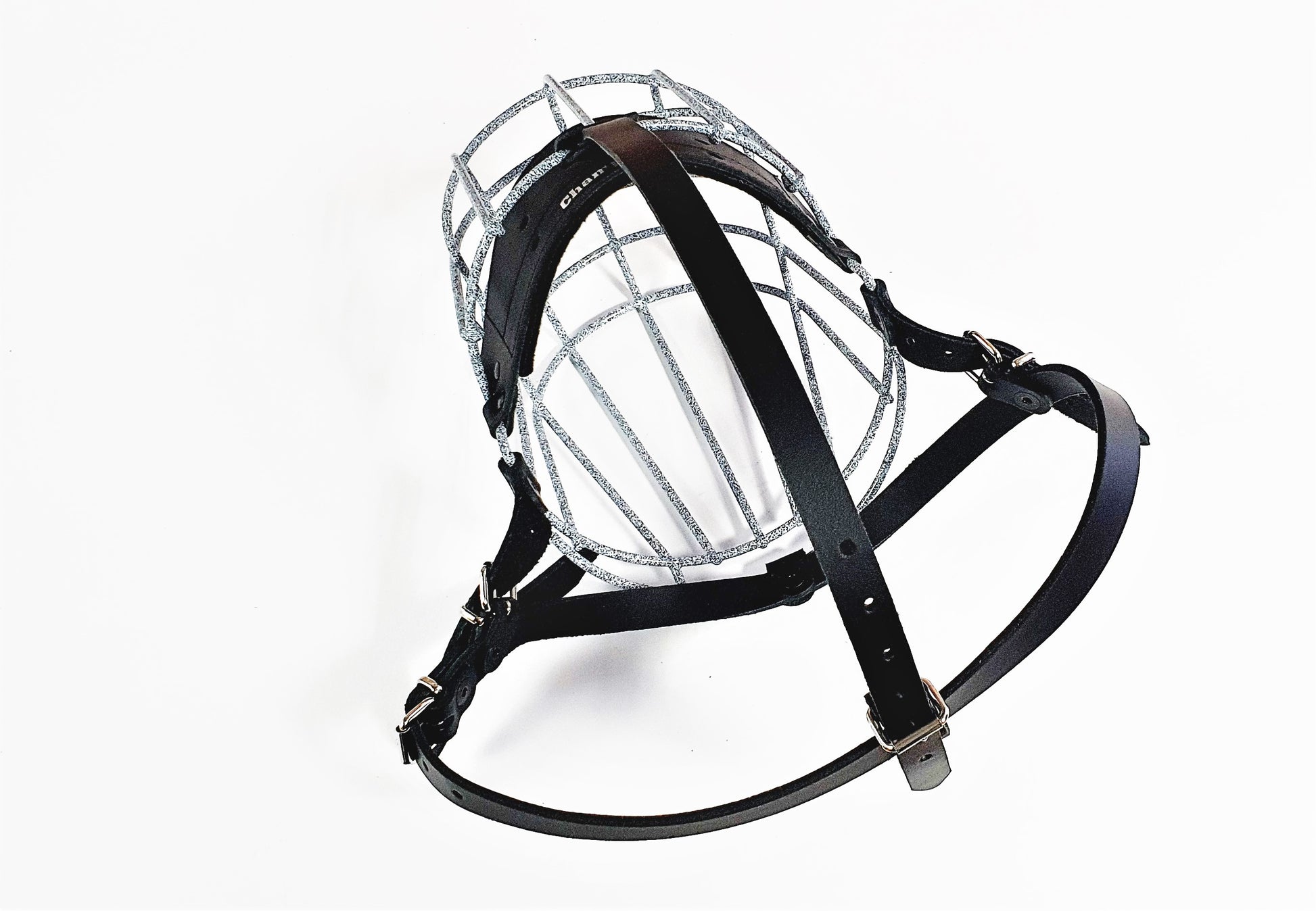 Spotted Rubber Basket Metal Muzzle