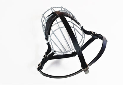 Spotted Rubber Basket Metal Muzzle