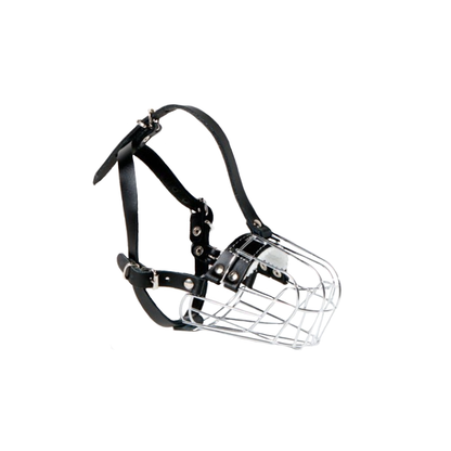 Black Leather Metal Muzzle