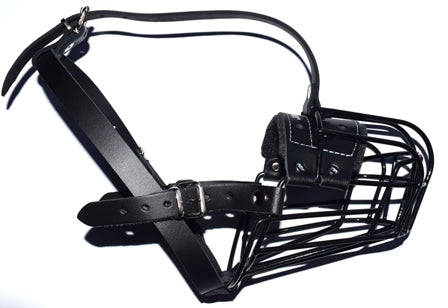 Black Rubber Basket Metal Muzzle