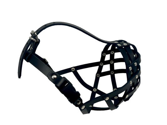 leather dog muzzle