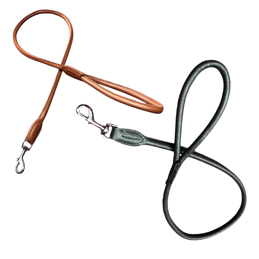 Premium Leather Dog Lead | Non-Adjustable with Strong Metal Rings & Craftsmanship