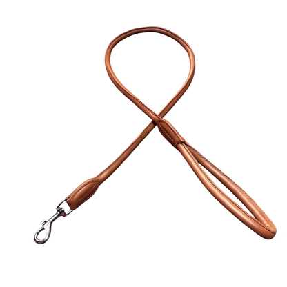 Premium Leather Dog Lead | Non-Adjustable with Strong Metal Rings & Craftsmanship