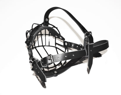 Black Leather Metal Muzzle