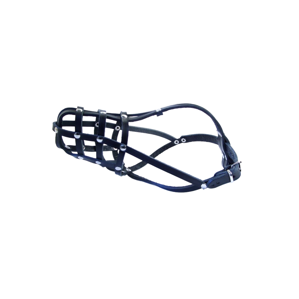 leather dog muzzle