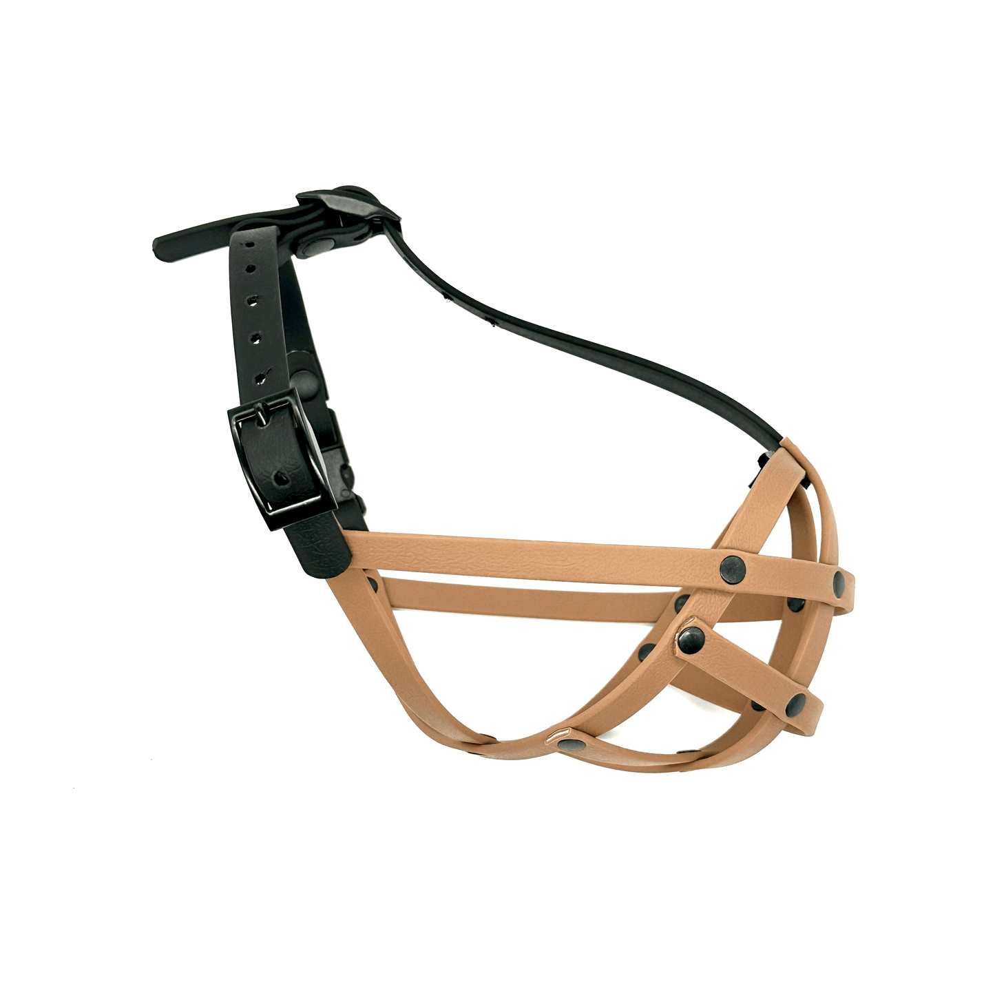 Biothane Dog Muzzle | Training & Behaviour | Waterproof | Frenchie Muzzle - Brown