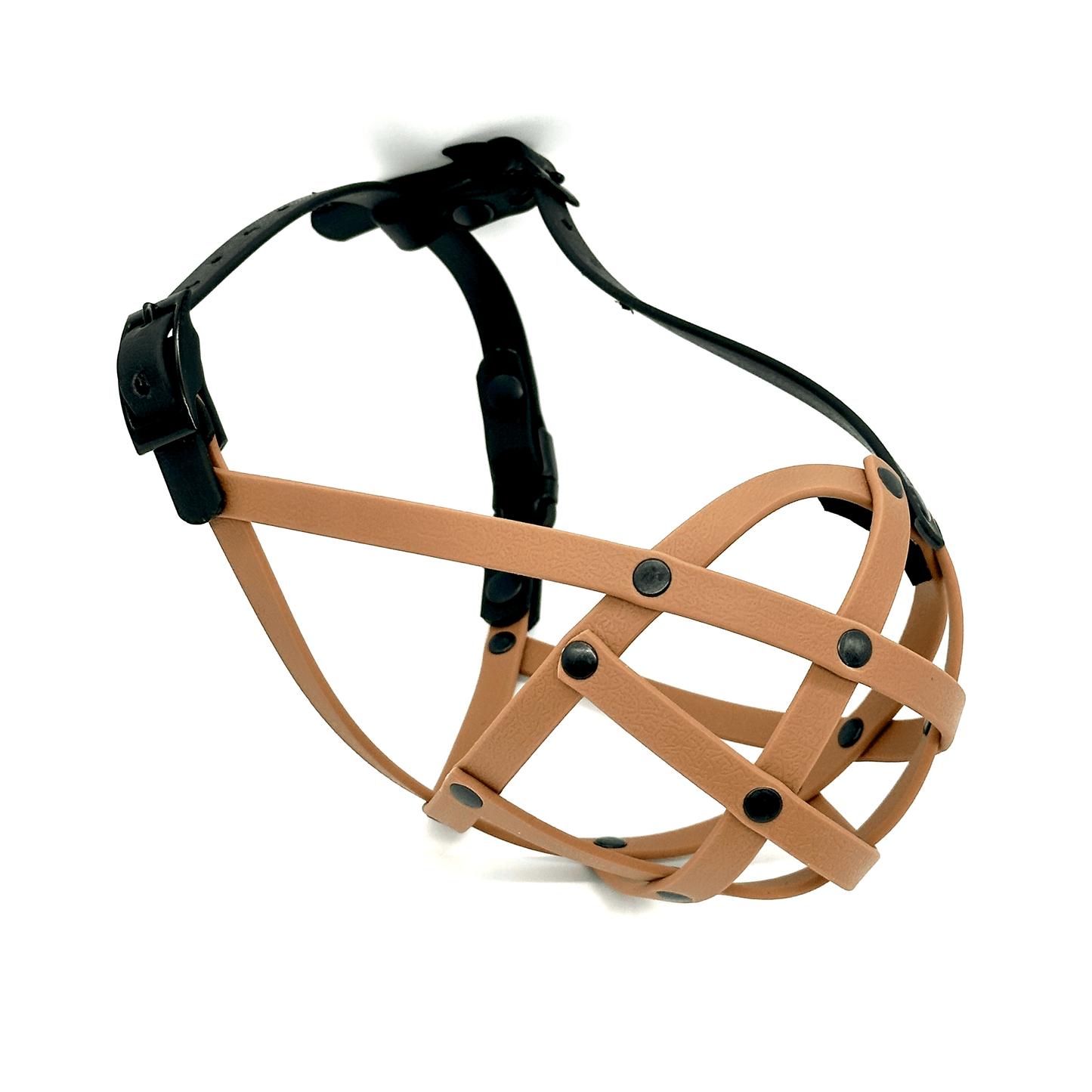 Biothane Dog Muzzle | Training & Behaviour | Waterproof | Frenchie Muzzle - Brown