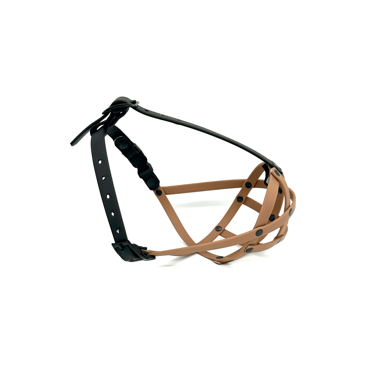 Biothane Dog Muzzle | Training & Behaviour | Waterproof | Frenchie Muzzle - Brown