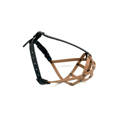 Biothane Dog Muzzle | Training & Behaviour | Waterproof | Frenchie Muzzle - Brown