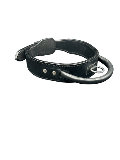Genuine Leather Handmade Dog Collar With Handle 1.77" Wide Heavy Duty