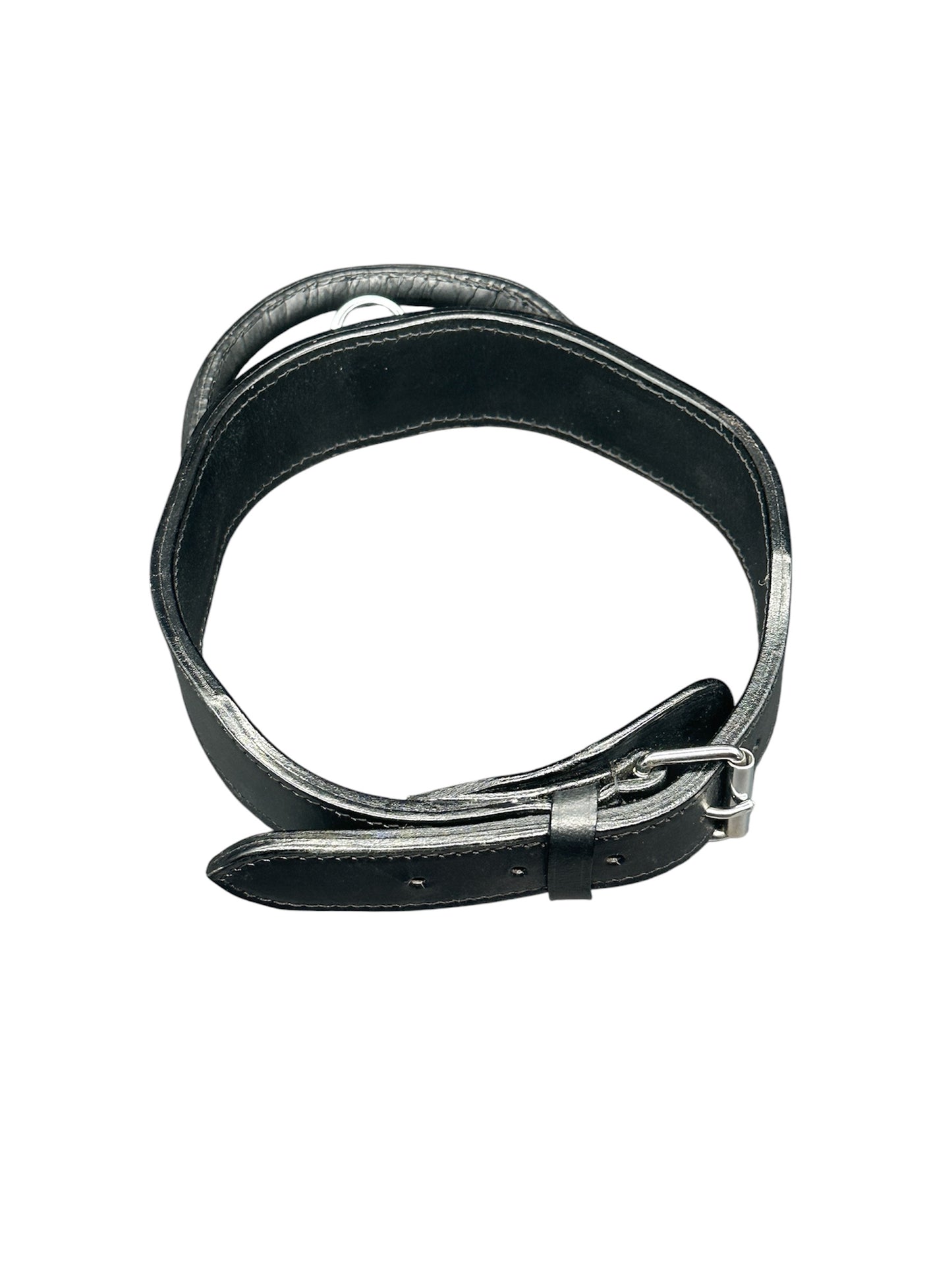 Genuine Leather Handmade Dog Collar With Handle 1.77" Wide Heavy Duty