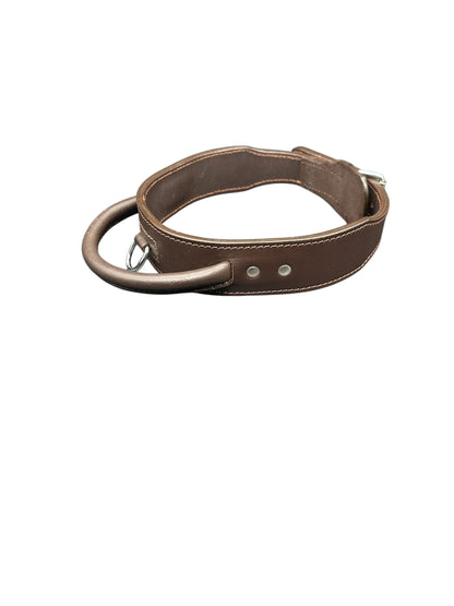 Genuine Leather Handmade Dog Collar With Handle 1.77" Wide Heavy Duty