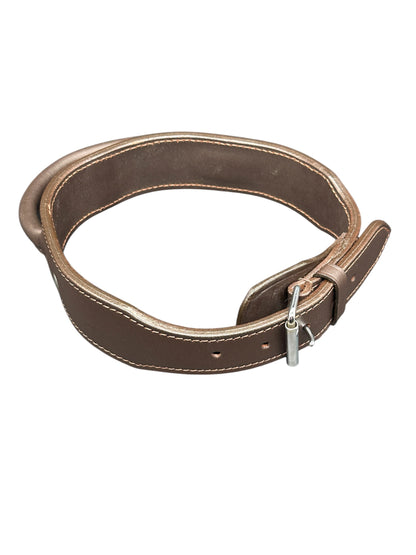 Genuine Leather Handmade Dog Collar With Handle 1.77" Wide Heavy Duty