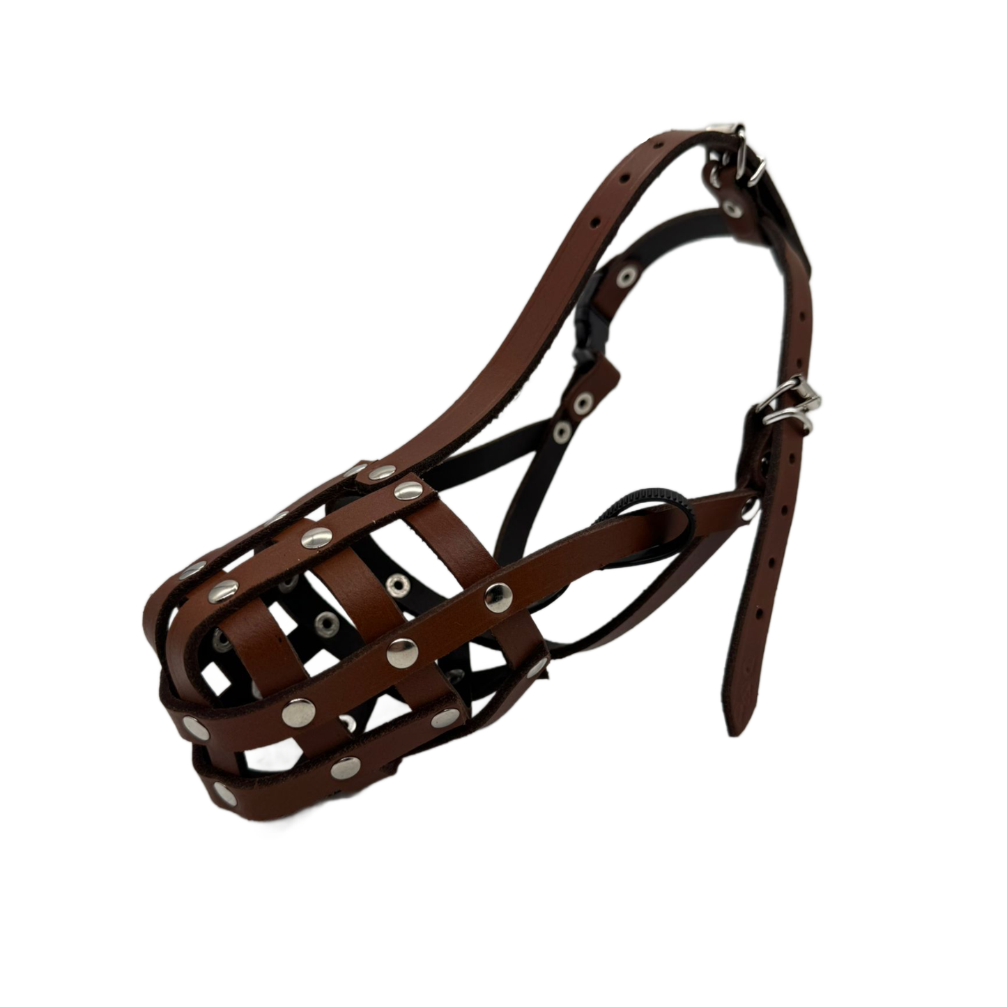 Lightweight Leather Dog Muzzle for Jack Russell and other similar dogs