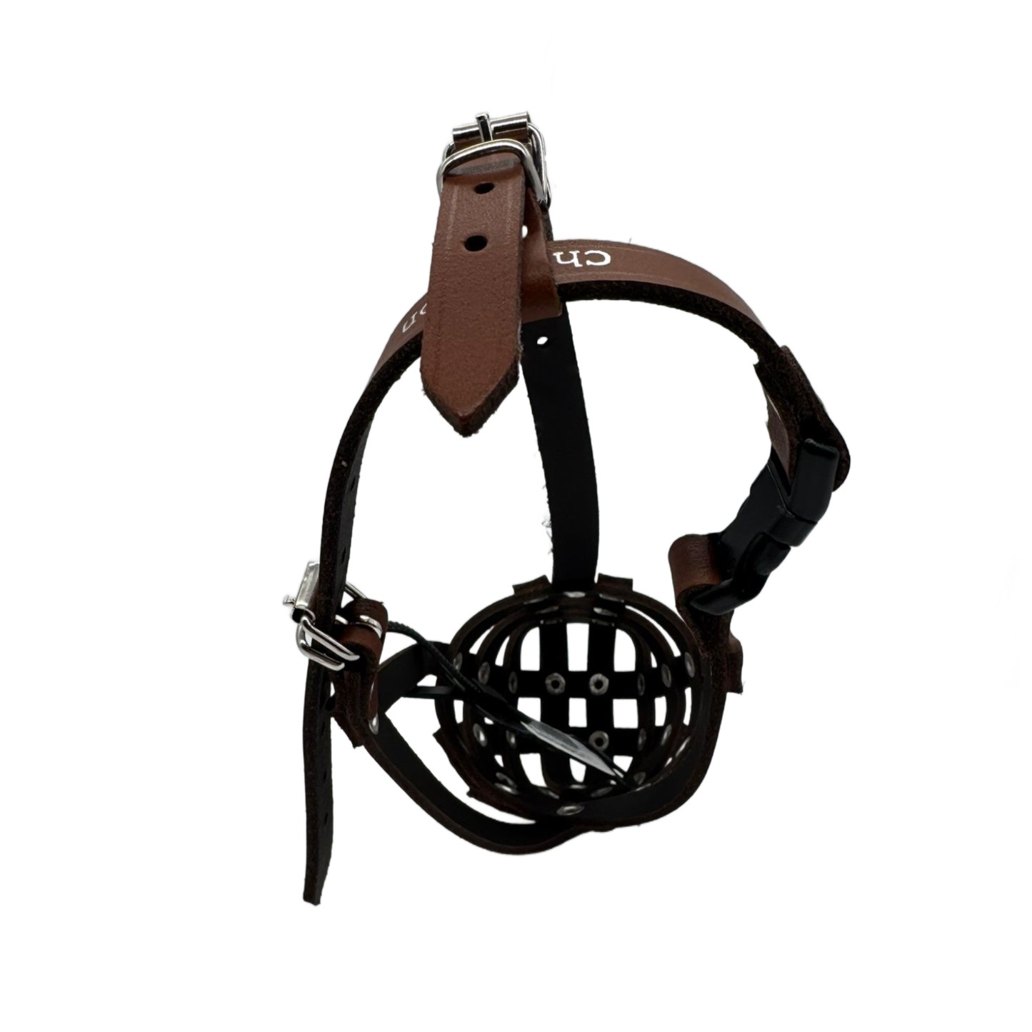 Lightweight Leather Dog Muzzle for Jack Russell and other similar dogs
