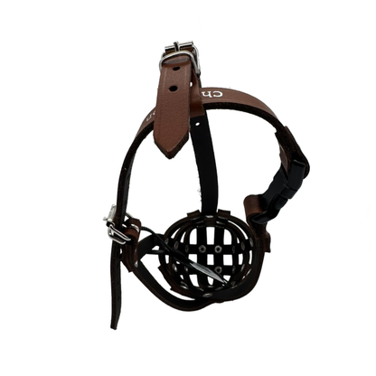 Lightweight Leather Dog Muzzle for Jack Russell and other similar dogs