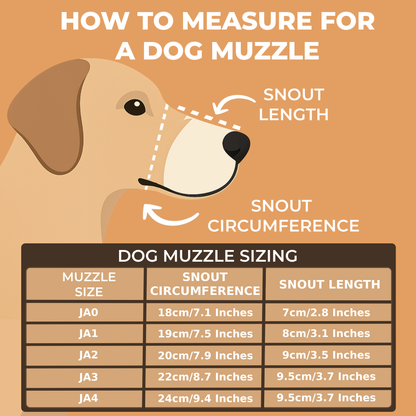 Lightweight Leather Dog Muzzle for Jack Russell and other similar dogs