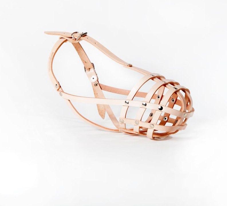 Natural Leather Dog Muzzle