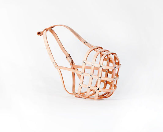 leather dog muzzle