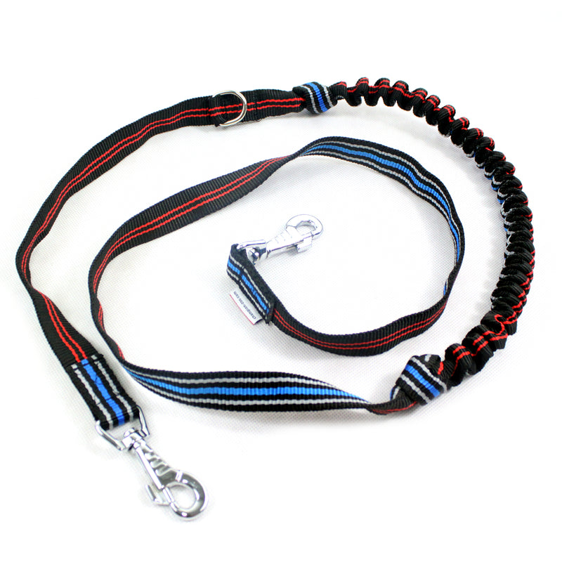 Strong Anti-Shock Absorbing Dog Lead | Double Clip for Walking, Jogging, Running