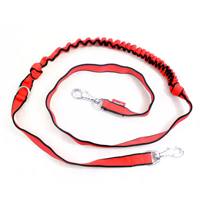 Strong Anti-Shock Absorbing Dog Lead | Double Clip for Walking, Jogging, Running