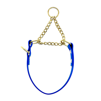 L&J Pets UK Martingale Dog Collar & Lead Set | Waterproof & Odour Proof | BioThane Webbing | Solid Brass Chain | Made in UK