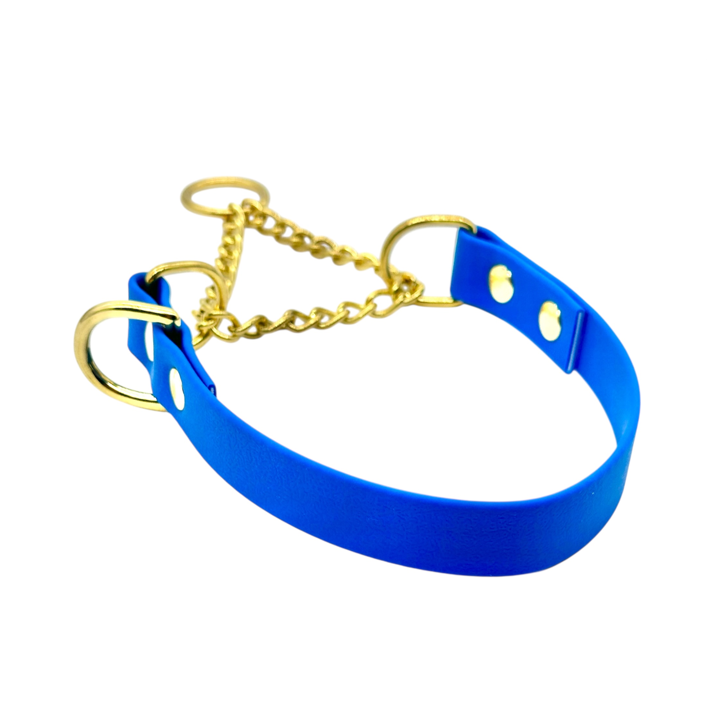 L&J Pets UK Martingale Dog Collar & Lead Set | Waterproof & Odour Proof | BioThane Webbing | Solid Brass Chain | Made in UK