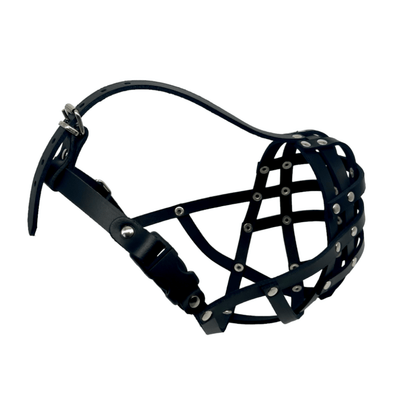 Lightweight Leather Dog Muzzle for Boxer and Similar Short Snouted Dogs | Real Leather Dog Muzzle