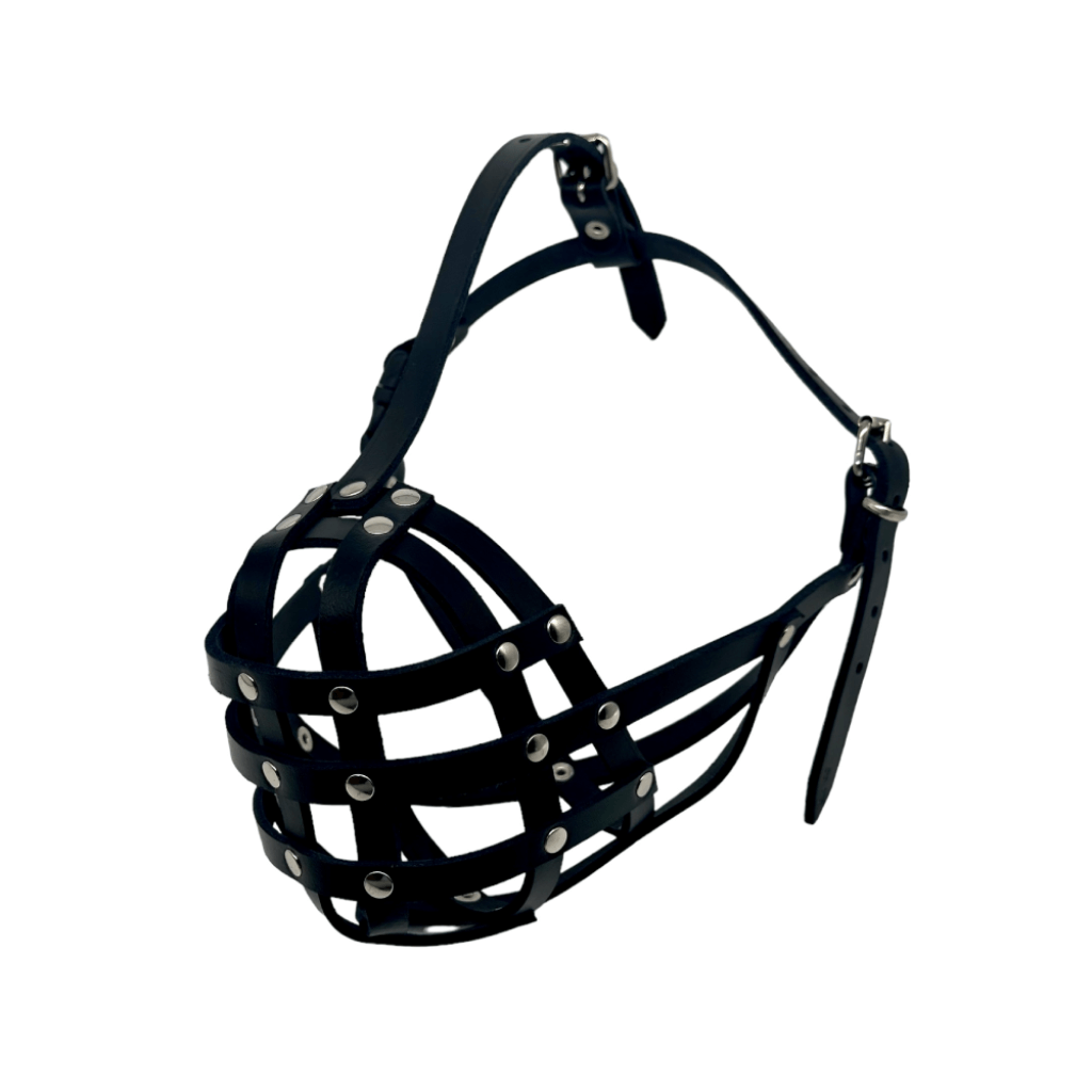Lightweight Leather Dog Muzzle for Boxer and Similar Short Snouted Dogs | Real Leather Dog Muzzle